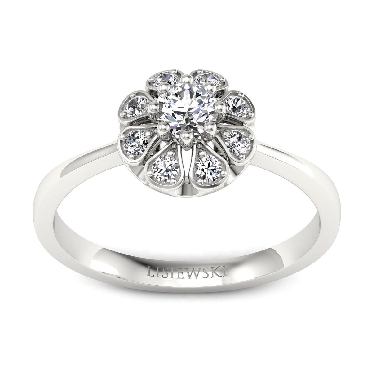 Scarlett - Platynowy pierścionek z diamentami