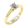 Solitaire - Złoty pierścionek z diamentami