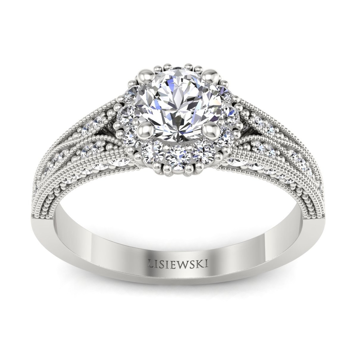 Eve - Platynowy pierścionek z diamentami