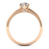 Solitaire - Różowe złoto pierścionek z diamentami