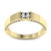 Verona - Złoty pierścionek z diamentami