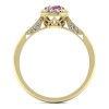 Diana - Złoty pierścionek z rubinem i diamentami