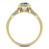 Diana - Złoty pierścionek z szafirem i diamentami