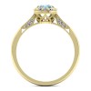 Diana - Złoty pierścionek z topazem i diamentami