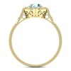 Audrey - Złoty pierścionek z topazem i diamentami