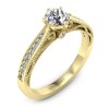 Rose - Złoty pierścionek z diamentami