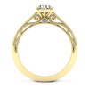 Rose - Złoty pierścionek z brylantami
