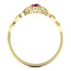 Grace - Złoty pierścionek z rubinem i diamentami