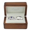 Eternity - Obrączki ślubne z szafirami i diamentami w pudełku