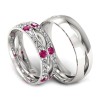 Eternity - Obrączki ślubne z rubinami i z diamentami