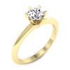 Solitaire - Złoty pierścionek z diamentem