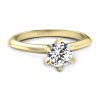 Solitaire - Złoty pierścionek z diamentem