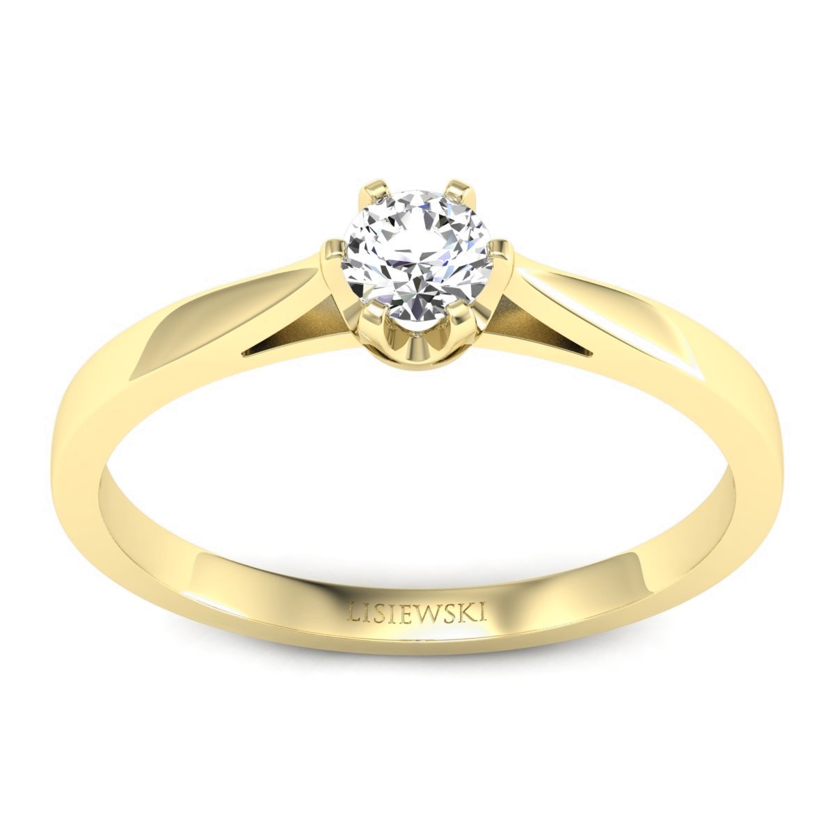 Stella - Złoty pierścionek z diamentem