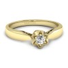 Jewish Star - Złoty pierścionek z diamentem