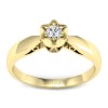 Jewish Star - Złoty pierścionek z diamentem
