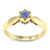 Jewish Star - Złoty pierścionek z tanzanitem