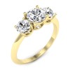Triple Star - Złoty pierścionek z diamentami