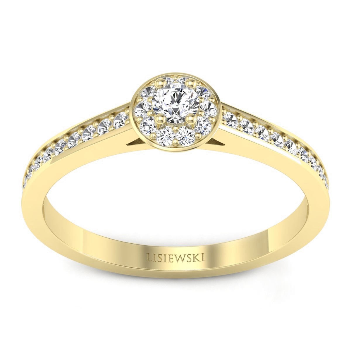 Giulia - Złoty pierścionek z diamentami