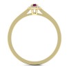 Giulia - Złoty pierścionek z rubinem i diamentami