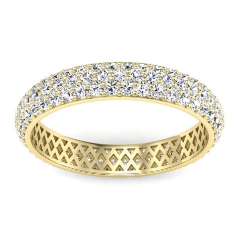 Madison - Obrączka ślubna z diamentami żółte złoto