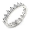 Crown - Platynowa obrączka ślubna z diamentami