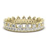 Crown - Obrączka ślubna z diamentami żółte złoto