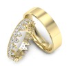 Crown - Obrączki z diamentami żółte złoto