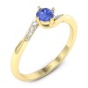 Olivia - Złoty pierścionek z tanzanitem i diamentami