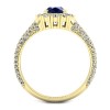 Kate - Złoty pierścionek z szafirem i diamentami