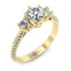 Carla - Złoty pierścionek z diamentami