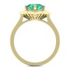 Donatella - Złoty pierścionek ze szmaragdem i diamentami