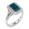 Infinity - Pierścionek z niebieskim diamentem