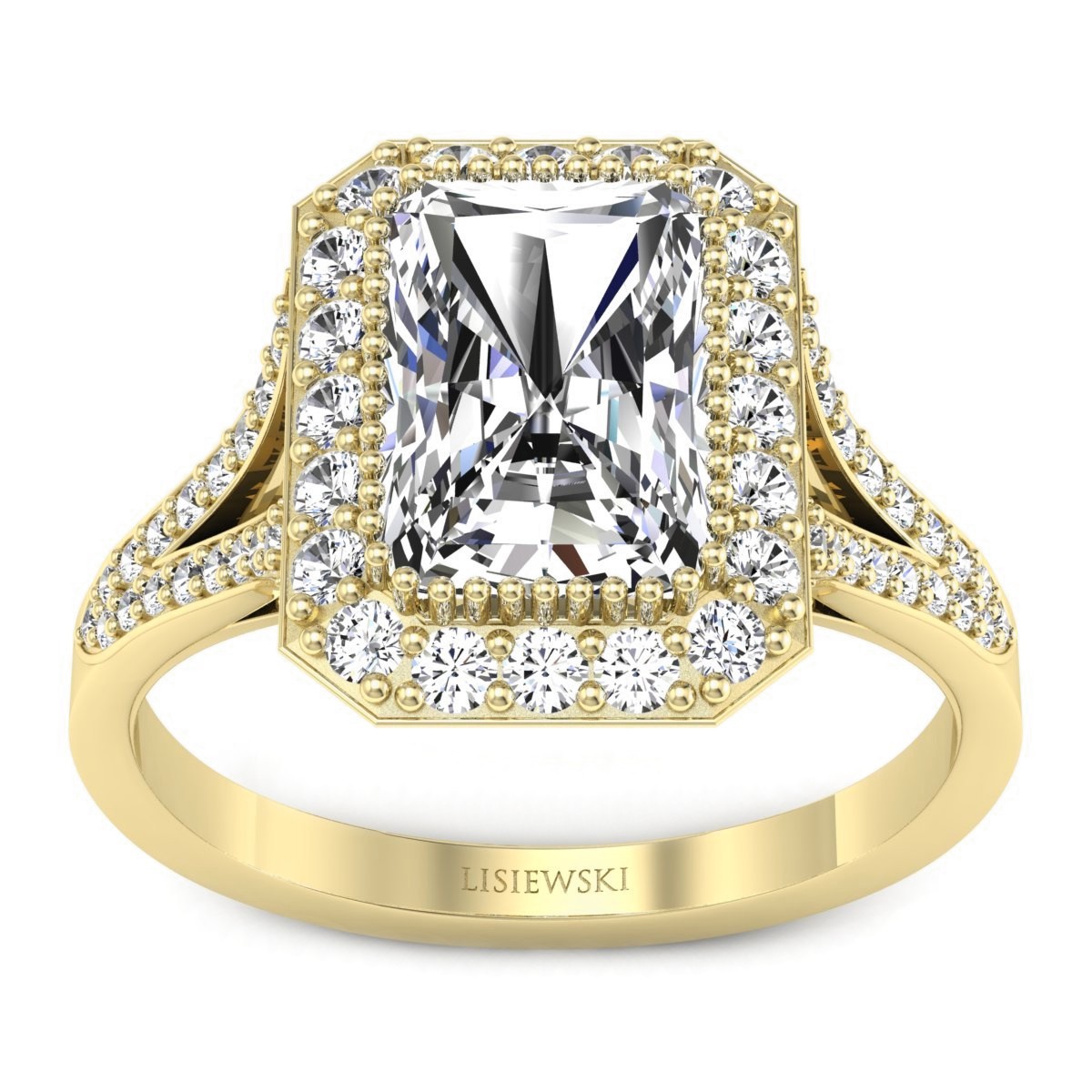 Infinity - Złoty pierścionek z diamentami