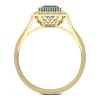 Infinity - Złoty pierścionek z niebieskim diamentem